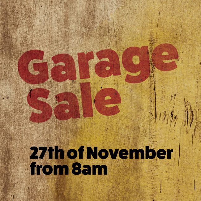 28.45 garage sale 27th of nov larger