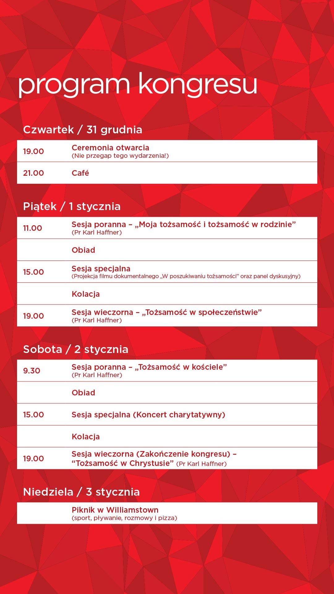Program kongresu original